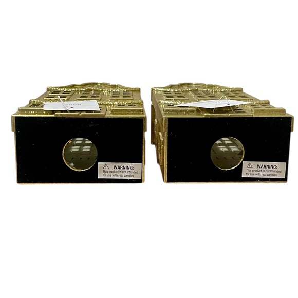 Wondershop Metallic Gold House Christmas Village Building - Set of 2 - Picture 5 of 9